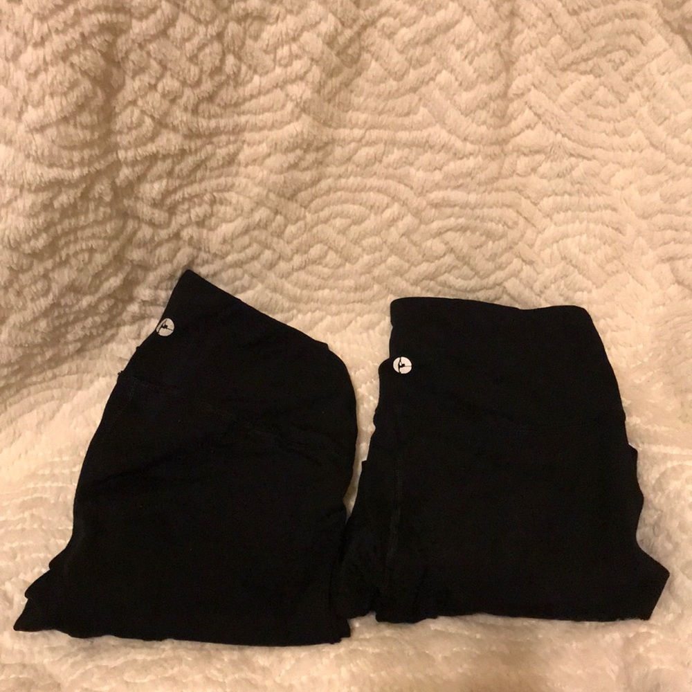 Two pairs of 90 degree black leggings